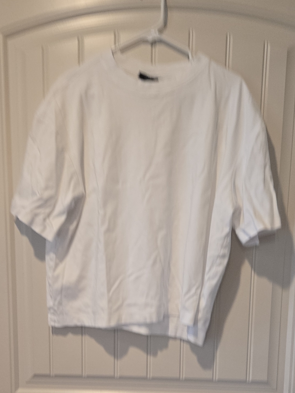 H&M Cropped Loose Fit White Tee